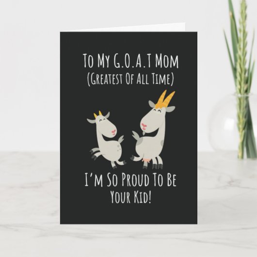 Grappige Geitkaarten Voor Moeder Moeder Voor Haar Kaart (Voorkant)