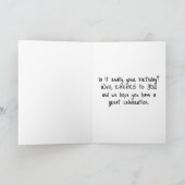 Grappige gekantelde hoofd kip close-up foto kaart (Binnen)