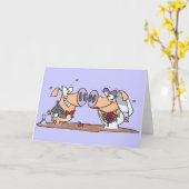 grappige gekke bruiloft bruidegom kaart (Gele Bloem)