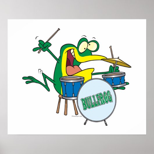 grappige gekke cartoon kikker cartoon poster (Voorkant)