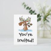 grappige gekke cartoon voor kerstmis kaart (Staand voorkant)