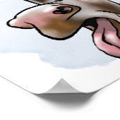 Grappige Gekke Ezel Cartoon Poster (Hoek)