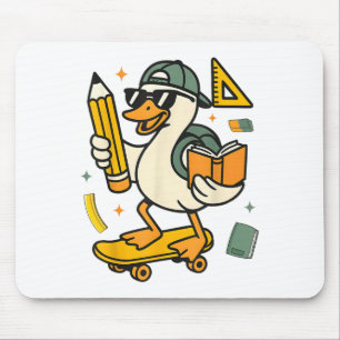 Grappige Gekke Gans Schattige Eend Terug naar de s Muismat