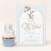 Grappige Gekke Gans Schattige Pinstripe Boy 6e Ver Kaart