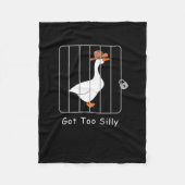 Grappige Gekke Goose Lover Mugshot Meme - Got Too  Fleece Deken (Voorkant)