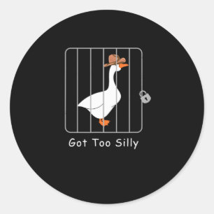 Grappige Gekke Goose Lover Mugshot Meme - Got Too Ronde Sticker
