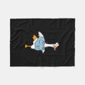 Grappige Gekke Goose Nurse Club School Nurse Stude Fleece Deken (Voorkant (Horizontaal))