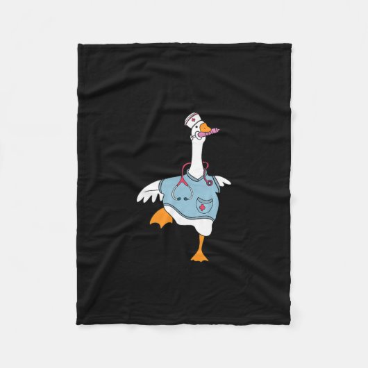 Grappige Gekke Goose Nurse Club School Nurse Stude Fleece Deken (Voorkant)