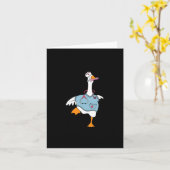 Grappige Gekke Goose Nurse Club School Nurse Stude Kaart (Gele Bloem)