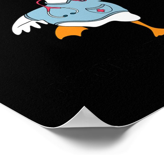 Grappige Gekke Goose Nurse Club School Nurse Stude Poster (Hoek)