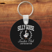 Grappige Gekke Goose Teacher Club Teacher Apprecia Sleutelhanger (Voorkant)