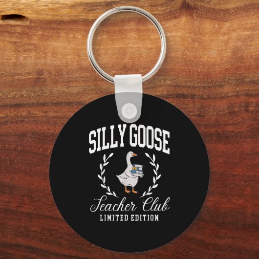 Grappige Gekke Goose Teacher Club Teacher Apprecia Sleutelhanger (Voorkant)
