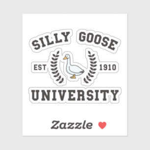 Grappige Gekke Goose universiteit Sticker