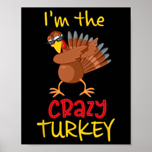 Grappige Gekke Kalkoen Overeenkomstige Familie Gro Poster