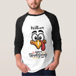 Grappige Gekke Kalkoengezicht Gepersonaliseerde Ca T-shirt
