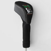 Grappige gekke kat dame kerst lelijk golfheadcover (Schuin)