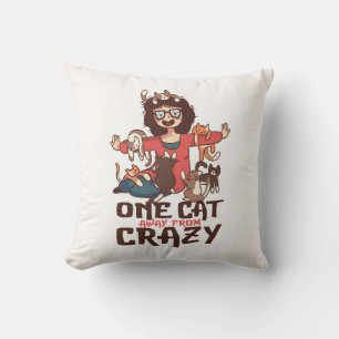 Grappige Gekke Katten Dame Kitten Schattige Katten Kussen