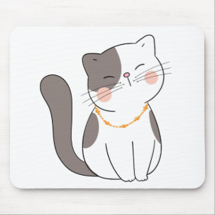 Grappige Gekke Katten Dame Kitty Moeder Cartoon Cu Muismat