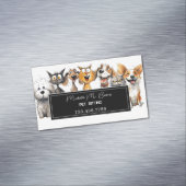 Grappige Gekke Katten Honden Dieren Zorg Pet Sitte Magnetisch Visitekaartje (Voorbeeld)