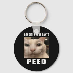Grappige Gekke kattenmemes van 919 Design beschouw Sleutelhanger