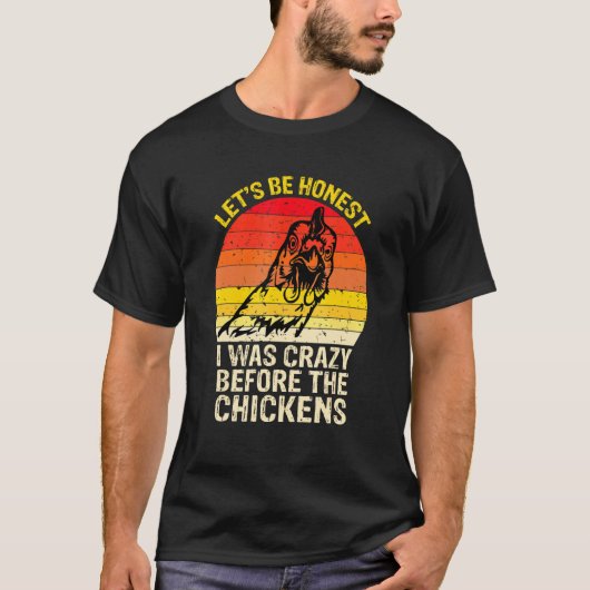 Grappige Gekke Kippen Dame T-shirt (Voorkant)