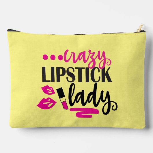 Grappige gekke lippenstift dame word art etui (Achterkant)