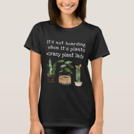 Grappige gekke plantendame potplant en cactus t-shirt