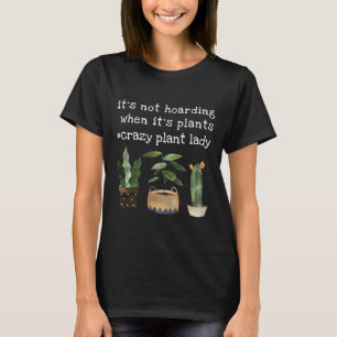 Grappige gekke plantendame potplant en cactus  t-shirt