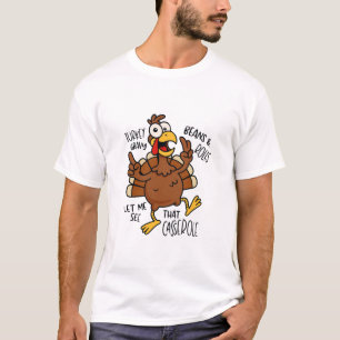 Grappige gekke Thanksgiving kalkoen T-shirt