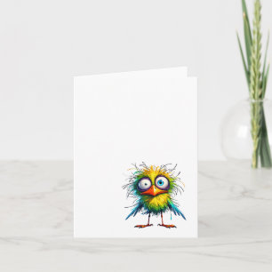 Grappige Gekke vogel, Dank je, Notitiekaart #1