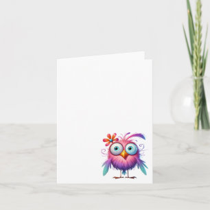 Grappige Gekke vogel, Dank je, Notitiekaart #12