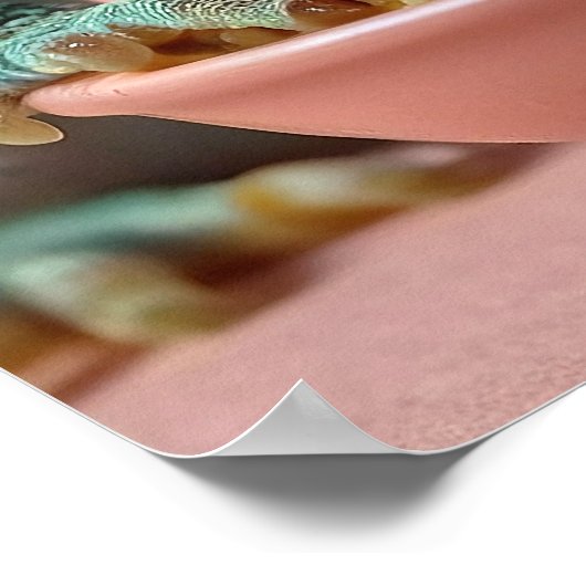 Grappige gekko eten spaghetti poster (Hoek)