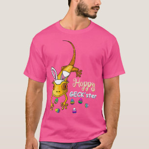 Grappige gekko op jacht naar paaseieren chocolade t-shirt