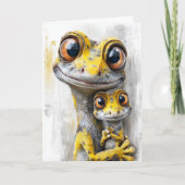 Grappige gekko's Vaderdag Feestdagen Kaart (Voorkant)