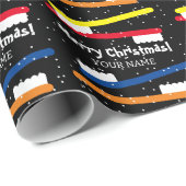 Grappige gekleurde tandenborstels patroon Kerstmis Cadeaupapier (Rol Hoek)