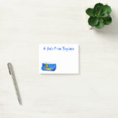 Grappige gekraagde hals hagedis surfen cartoon post-it® notes (Kantoor)