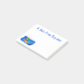 Grappige gekraagde hals hagedis surfen cartoon post-it® notes (Schuin)