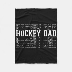 Grappige gelaagde tekst Hockey vader vader coach s Fleece Deken