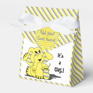 Grappige Gele Chevron Dwaas Olifant Feest FavorBox Bedankdoosjes