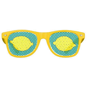 Grappige gele citroen fruit party tinten zonnebril
