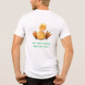 Grappige Gele Eend en Aantrekkelijke Tekst Tri-Blend Shirt (Achterkant)