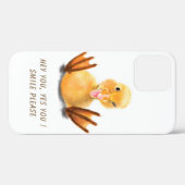 Grappige Gele Eend iPhone Case - Aanpasbaar (Achterkant (horizontaal))