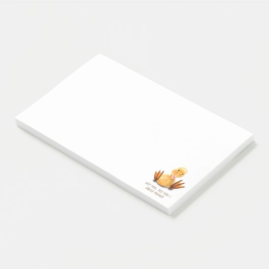 Grappige gele eend plakkerige notities - Smile Post-it® Notes (Schuin)