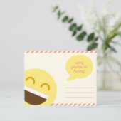 Grappige Gele Emoji Brief Briefkaart (Staand voorkant)