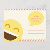 Grappige Gele Emoji Brief Briefkaart (Voorkant)