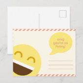 Grappige Gele Emoji Letter Briefkaart (Voorkant / Achterkant)