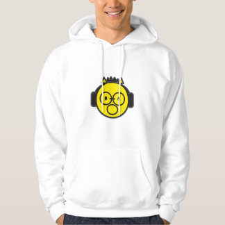 Grappige Gele Gezichtshoofdtelefoon Hoodie