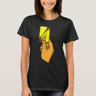 Grappige Gele Kaart Scheidsrechter Gift Hand Cool  T-shirt