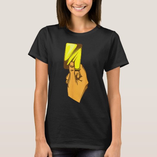 Grappige Gele Kaart Scheidsrechter Gift Hand Cool T-shirt (Voorkant)
