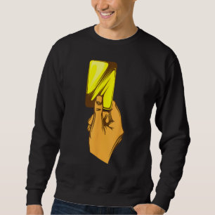 Grappige Gele Kaart Scheidsrechter Gift Hand Cool Trui